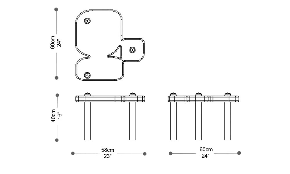 Image of the main dimensions of the product